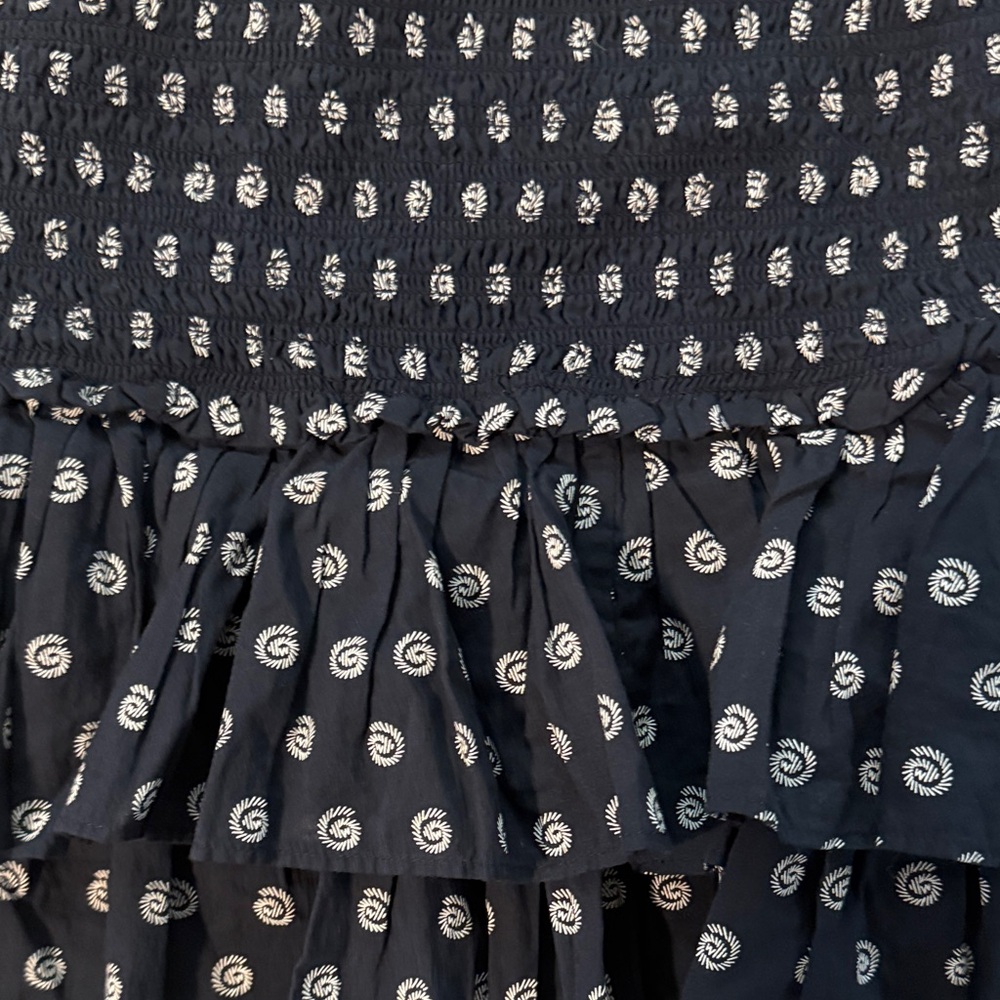 LOFT Shell Smocked Ruffle Mini Skirt - Picture 2 of 6